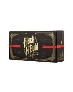 Eske med 50 Black N Gold Legacy Premium tatoveringsnåler - Round Liner