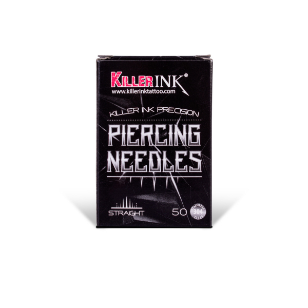 50 stk. Killer Ink Precision Rett Piercing tatoveringsnål (4g-8g)