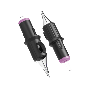 Eske med 20 Ghost Black Needle Cartridges - Liner Bugpin Long Taper