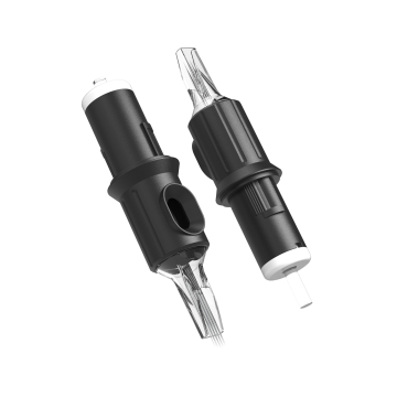 Eske med 20 Ghost Black Needle Cartridges - Soft Edge Magnum Long Taper