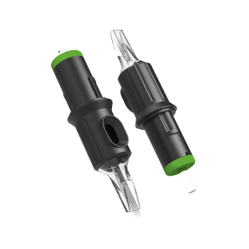 Eske med 20 Ghost Black Needle Cartridges - Soft Edge Magnum Bugpin Medium Taper