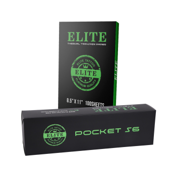 Elite Pocket S6 USB Termisk Skriver & Eske med 100 Elite Termisk overføringspapir (8.5" x 11")