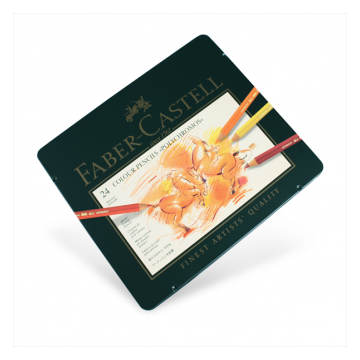Faber-Castell - Skrin med 24 Polychromos Artists' fargeblyanter