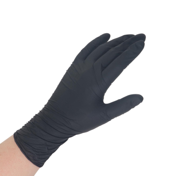Boks med 100 Saferly Black Nitrile-hansker