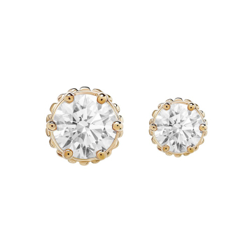 Tilum Threadless Crown with Jewel 14 karat gull