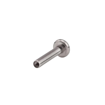 Tilum Titanium Internal Thread Labret Shaft - Flat Disc - Versjon 2
