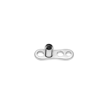 Tilum 14G Titanium Dermal Anchor - 2 mm helling - 3-hulls-base - 14 G