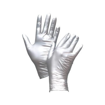 Eske med 100 Uniglove Fancy Gloves Nitrile Silver