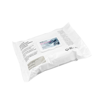 Pakke med 80 Unigloves Aldehydfrie Wet Wipes Plus (250 x 250 mm)