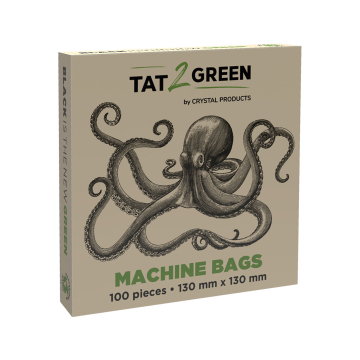 Eske med 100 Tat2Green - Black Machine Bags - 130mm x 130mm