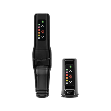 Microbeau Flux Mini tatoveringsmaskin med ekstra Powerbolt Mini - Svart