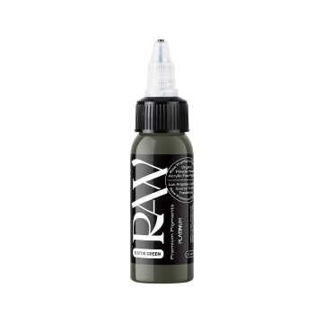 Raw Pigments Platinum - Gator Green Tatoveringsblekk - 30ml
