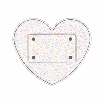 Ghost Heart Glitter Brettdeksler (Kun brett)