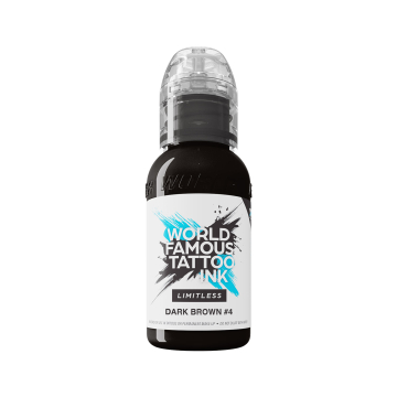 World Famous Limitless Tattoo Ink - Mørkebrun 4 30 ml