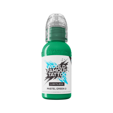 World Famous Limitless Tattoo Ink - Pastellgrønn 2 30 ml