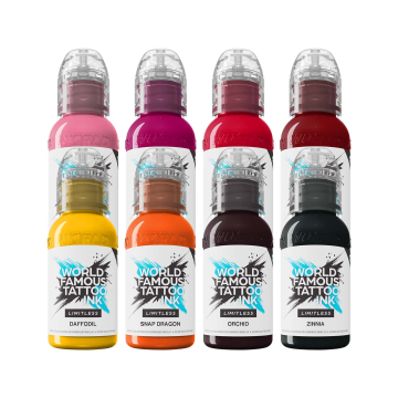World Famous Limitless Tatoveringsblekk - Ryan Smith Flower Set - 8x 30 ml