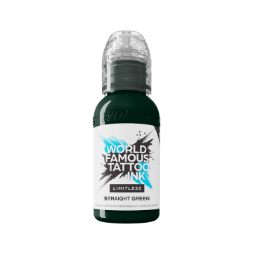 World Famous Limitless Tattoo Ink - Straight Grønn 30 ml