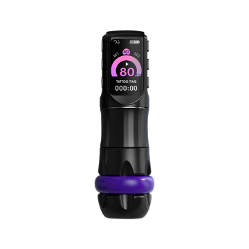 OG Inspiration Wireless Tattoo Pen - Mystic Black med ringer i flere farger/størrelser - 3,5mm slaglengder