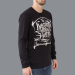 Luxury Hustle Wear Long Sleeve T-skjorte El Whyner 'Can't Knock The Hustle' i svart