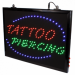 LED lysskilt Tattoo Piercing - studioskilt EU