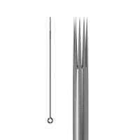 50 stk. KWADRON 0.35mm tatoveringsnål LONG TAPER BUGPIN TEXTURED - Round Shader