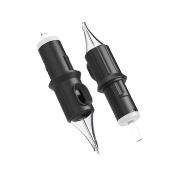 Eske med 20 Ghost Black Needle Cartridges - Fine Shader Long Taper