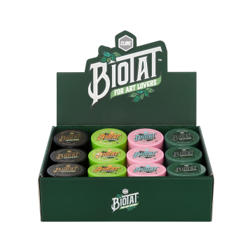 Eske med 12 Assorted BIOTAT Tattoo Soft Butter 50 ml Studio Display