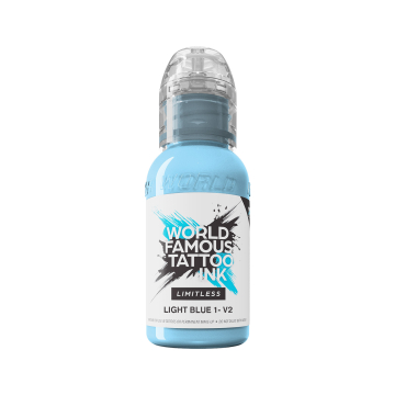 World Famous Limitless Tattoo Ink - Lyseblå 1 v2 30 ml