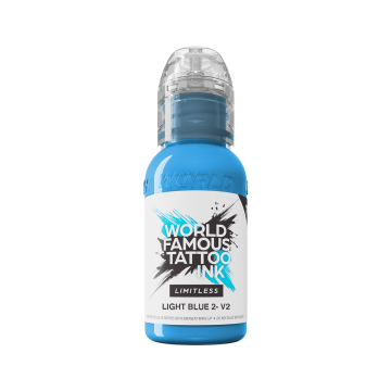 World Famous Limitless Tattoo Ink - Lyseblå 2 v2 30 ml