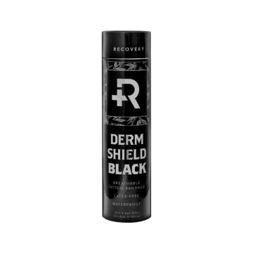 Recovery Derm Shield Beskyttende tatoveringsfilm - 25 cm x 7,3 m - Svart