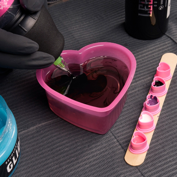 Saferly Hjerteformede skyllekopper i rosa - 150ml