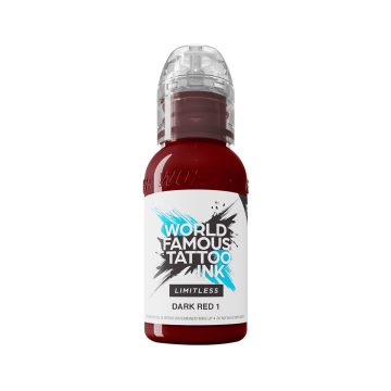 World Famous Limitless Tatoveringsblekk - Dark Red 1 30 ml