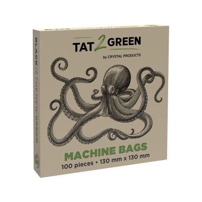 Eske med 100 Tat2Green - Black Machine Bags - 130mm x 130mm
