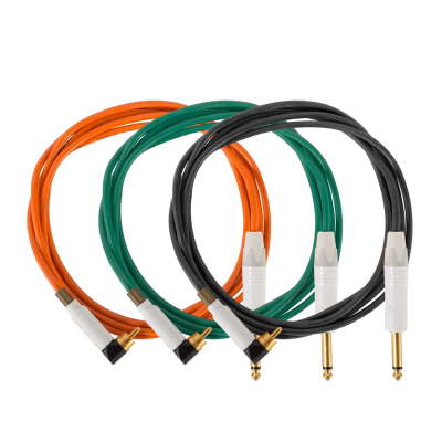Evolution Cords 'Medusa Silicone Range' 2m Silicone høyre vinklet RCA kabel