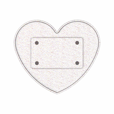 Ghost Heart Glitter Brettdeksler (Kun brett)
