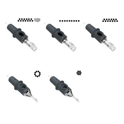 Eske med 20 Killer Ink Precision nålpatroner - Alle konfigurasjoner