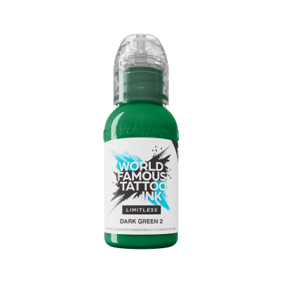 World Famous Limitless Tattoo Ink - Mørkegrønn 2 30 ml