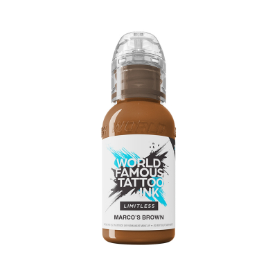 World Famous Limitless Tatoveringsblekk - Marco's Brown 30 ml