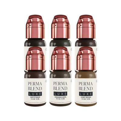 Perma Blend Luxe PMU Ink - The Chocolate Collection - Et komplett sett med 6x 15 ml