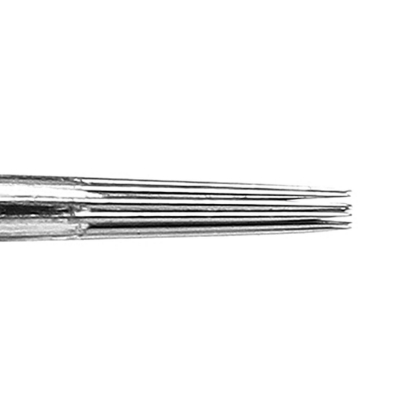 Eske med 50 Magic Moon 0,35MM Straight runde liner-tatoveringsnåler med lang spiss