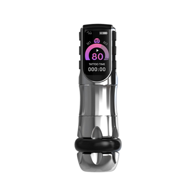 OG Inspiration Wireless Tattoo Pen - Silver med ringer i flere farger/størrelser - 3,5mm slaglengder