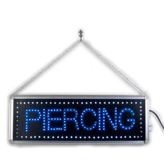 LED lysskilt PIERCING - studioskilt