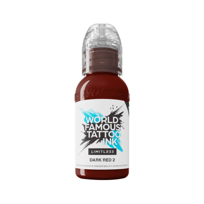 World Famous Limitless Tatoveringsblekk - Dark Red 2 30ml