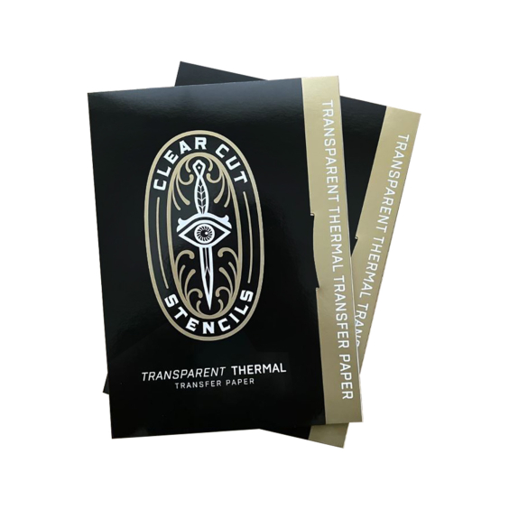 Pakke med 25 Clear Cut Stencils - Gjennomsiktig termisk papir i A4 (8.5" x 11")