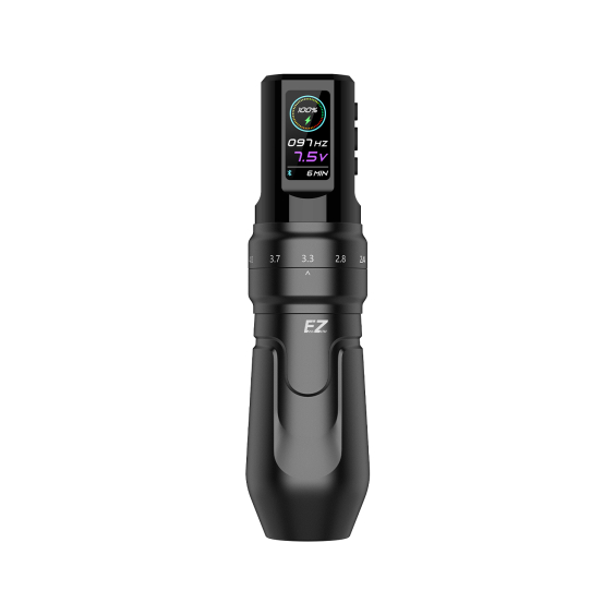 REFURBISHED - EZ P3 Pro Wireless Tattoo Pen with Additional Battery - Black