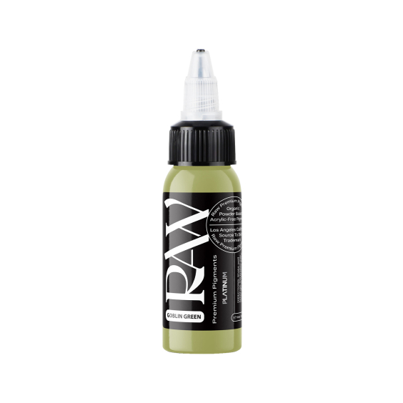 Raw Pigments Platinum - Goblin Green Tatoveringsblekk - 30ml