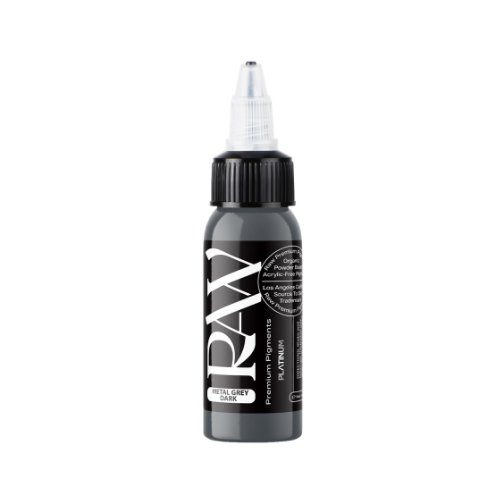 Raw Pigments Platinum - Metal Grey Dark Tatoveringsblekk - 30ml