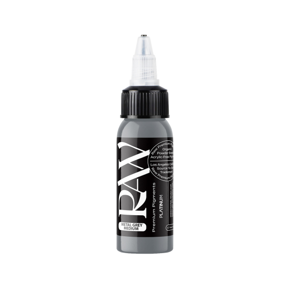 Raw Pigments Platinum - Metal Grey Medium Tatoveringsblekk - 30ml