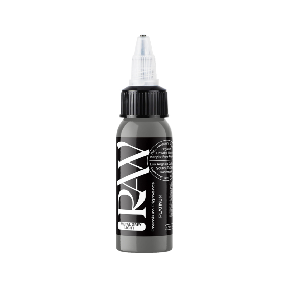 Raw Pigments Platinum - Metal Grey Light Tatoveringsblekk - 30ml