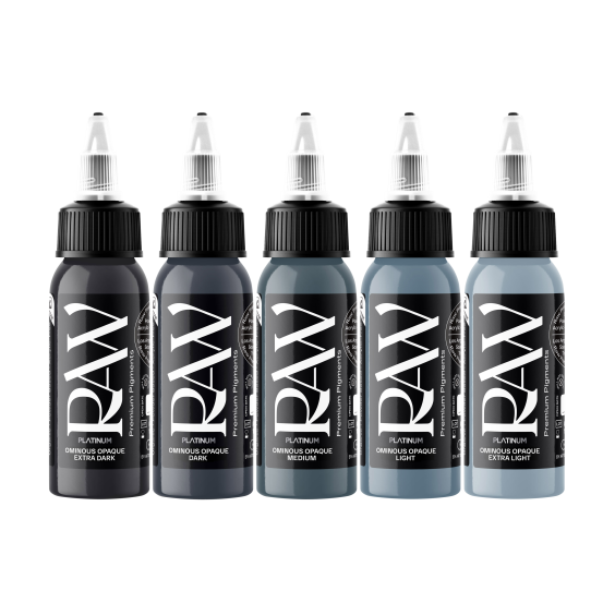 Raw Ink - Ominous Opaques-sett - 5 x 30ml